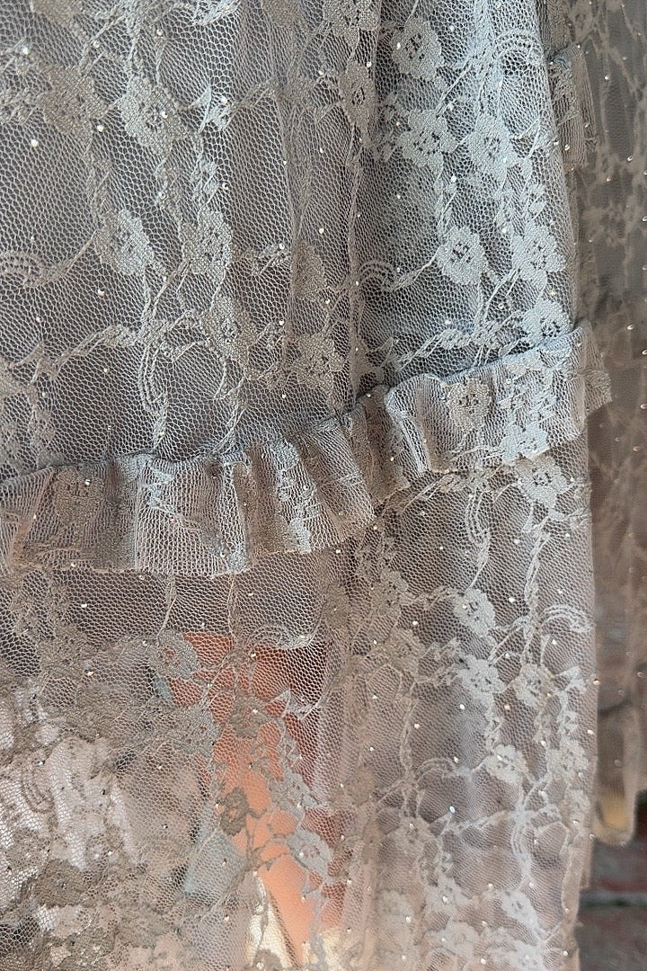 Silver Shimmer Veil Skirt