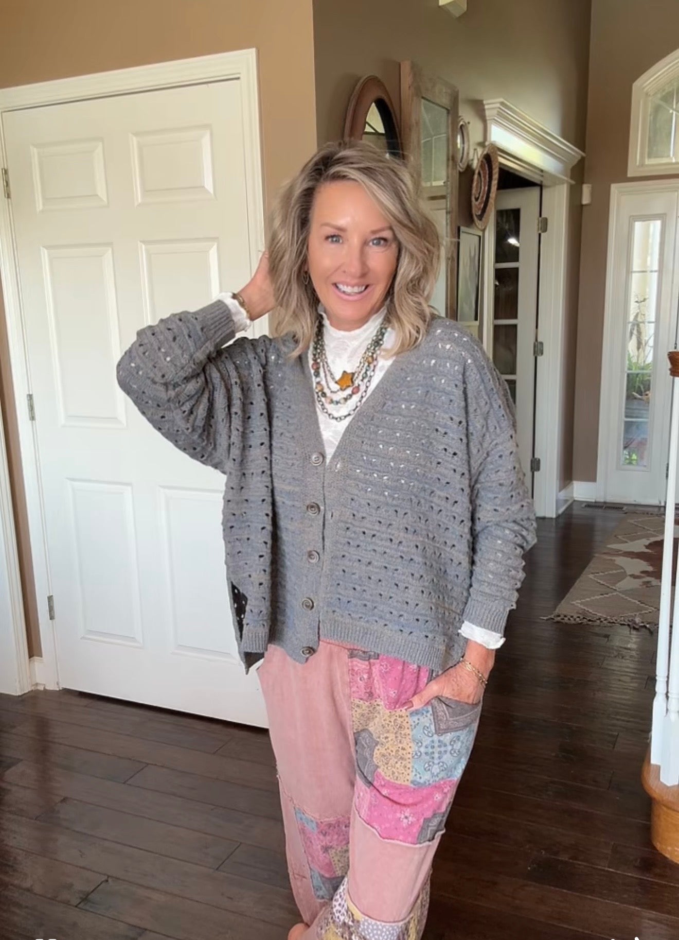 Dusty Porch Gray Cardigan