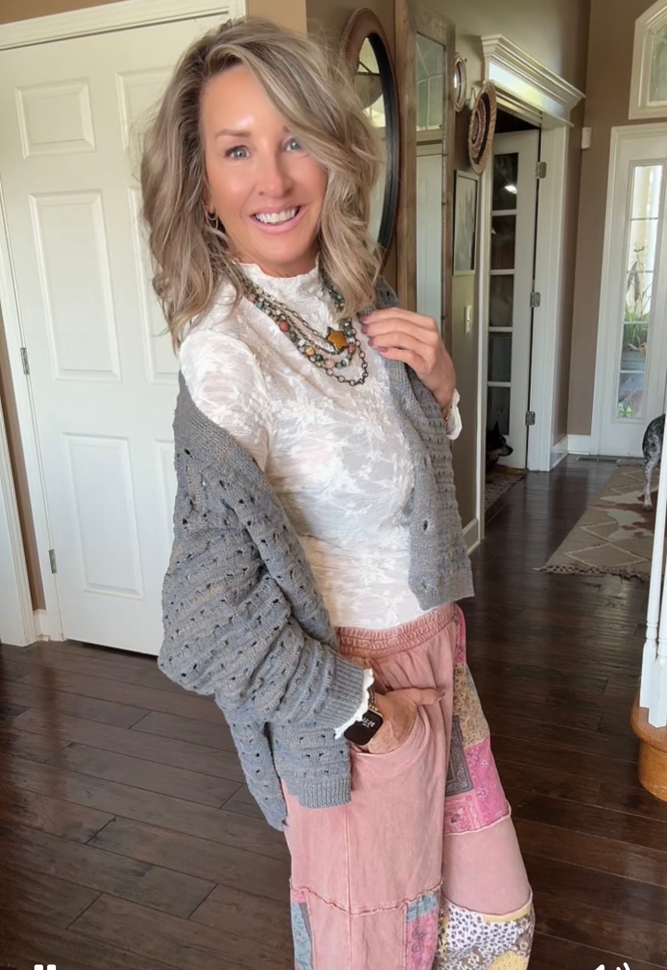 Dusty Porch Gray Cardigan