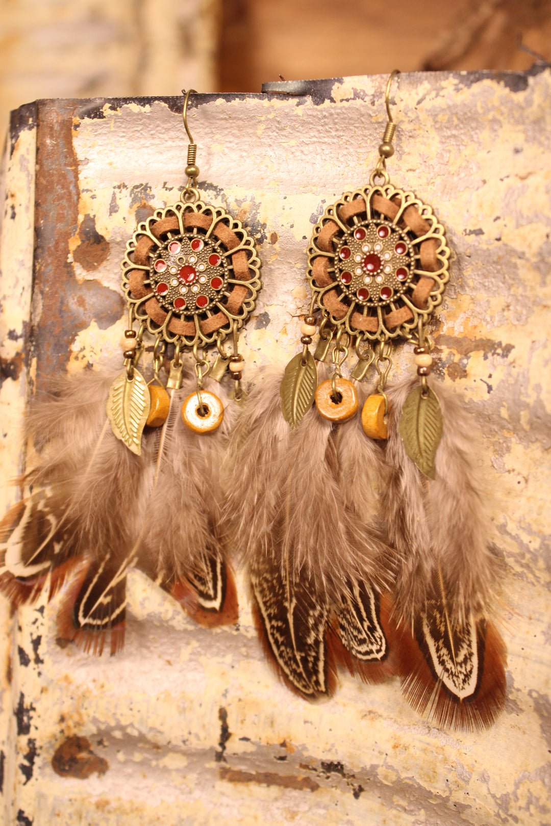 Dreamcatcher Feather Earrings