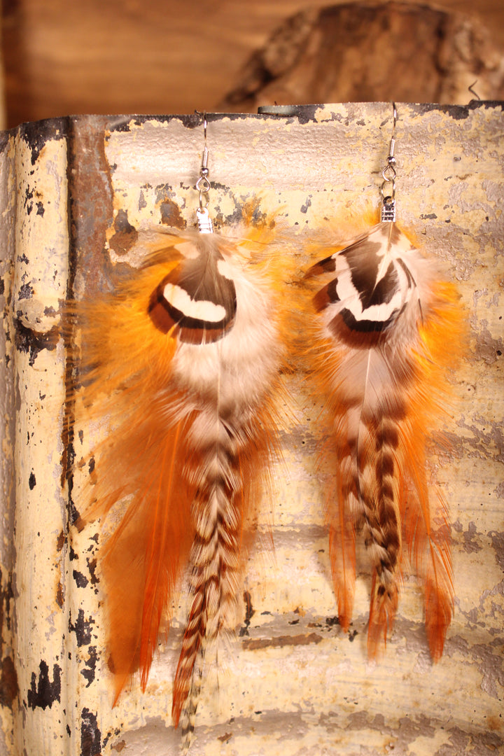 Wildfire Feather Earrings