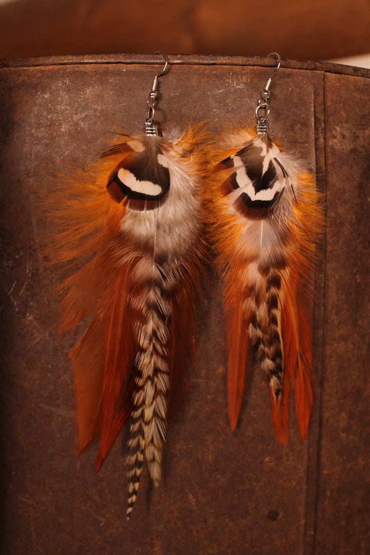 Wildfire Feather Earrings