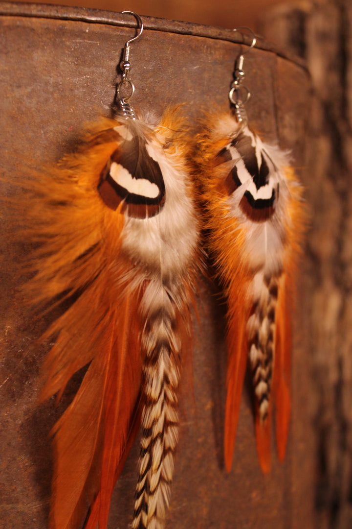 Wildfire Feather Earrings