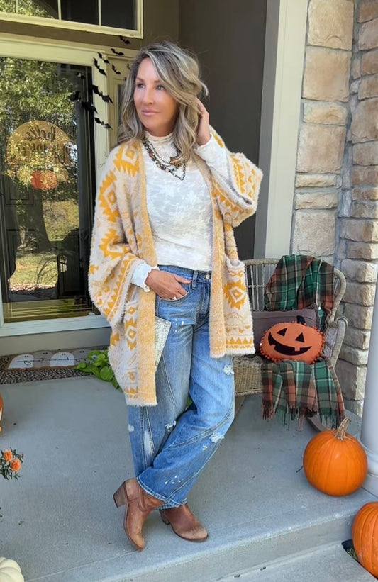 Desert Gold Aztec Cardigan
