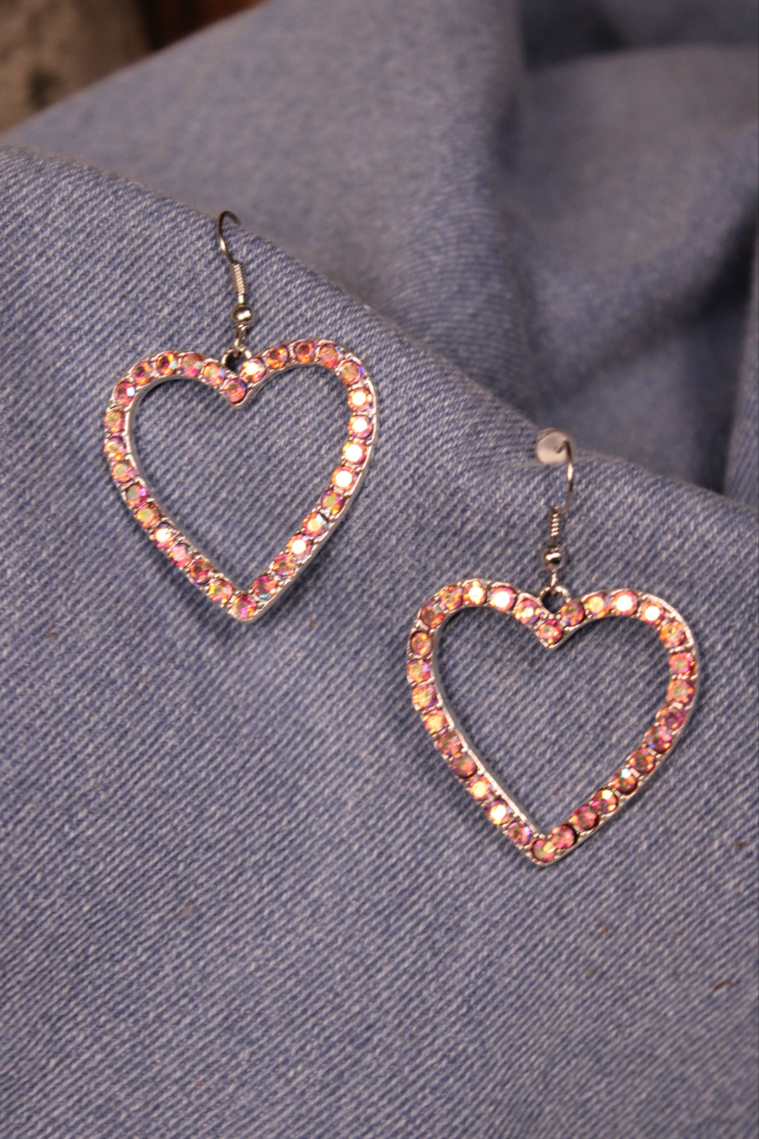 Blushing Horizon Heart Earrings
