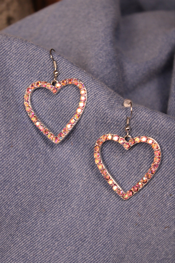 Blushing Horizon Heart Earrings