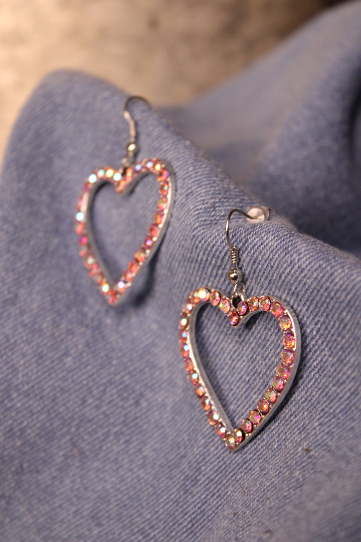 Blushing Horizon Heart Earrings