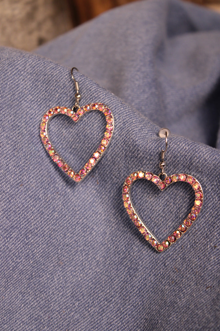 Blushing Horizon Heart Earrings