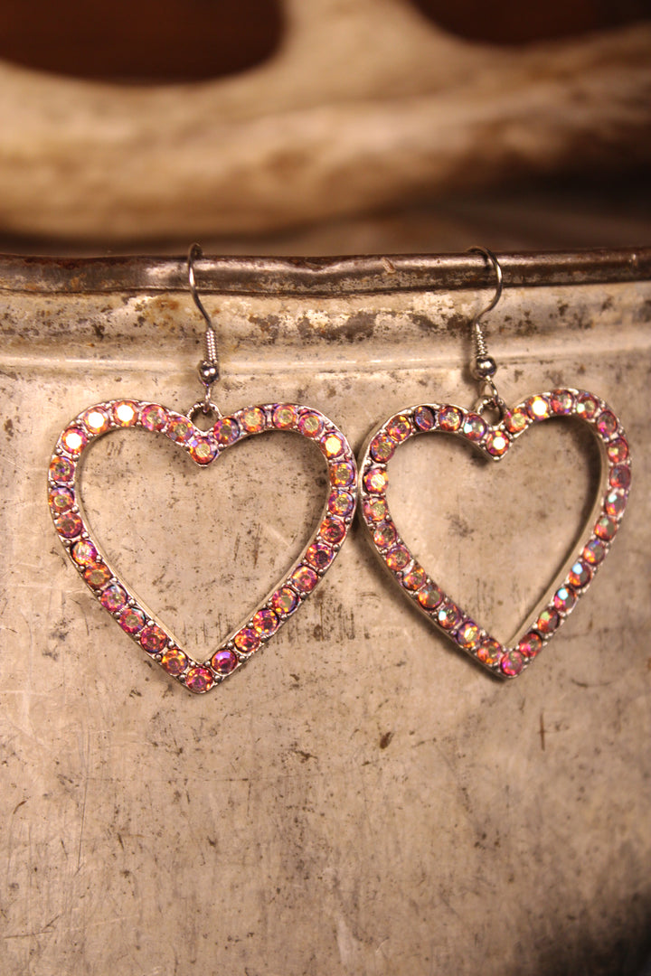 Blushing Horizon Heart Earrings
