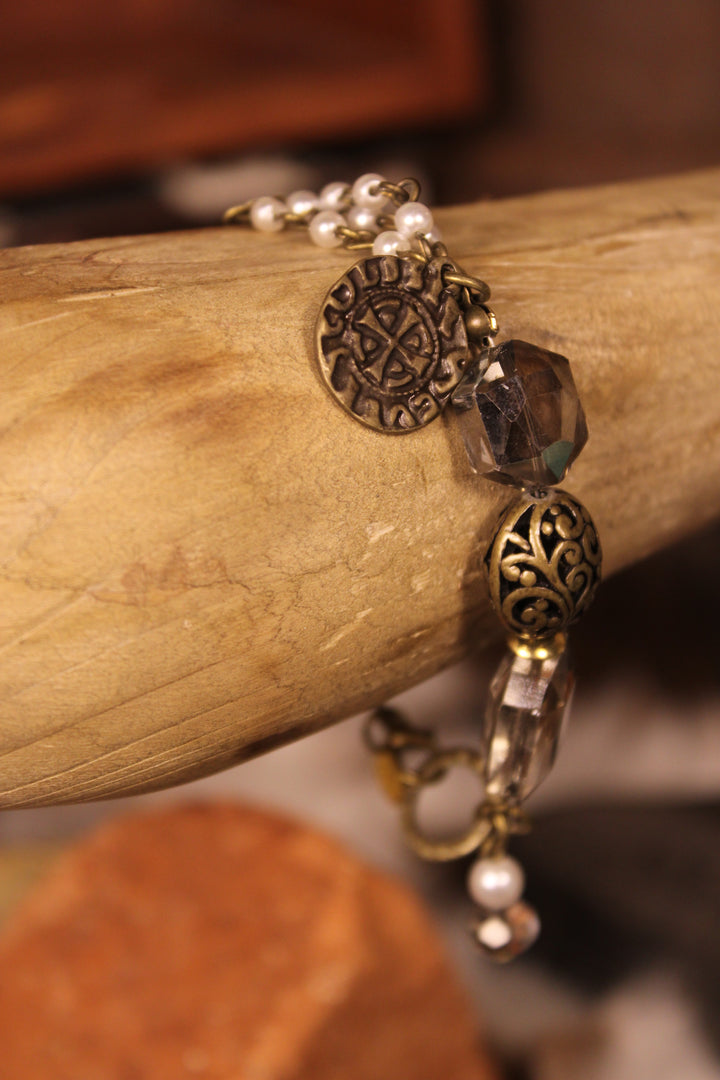 Heirloom Pearl &amp; Smoke Bracelet