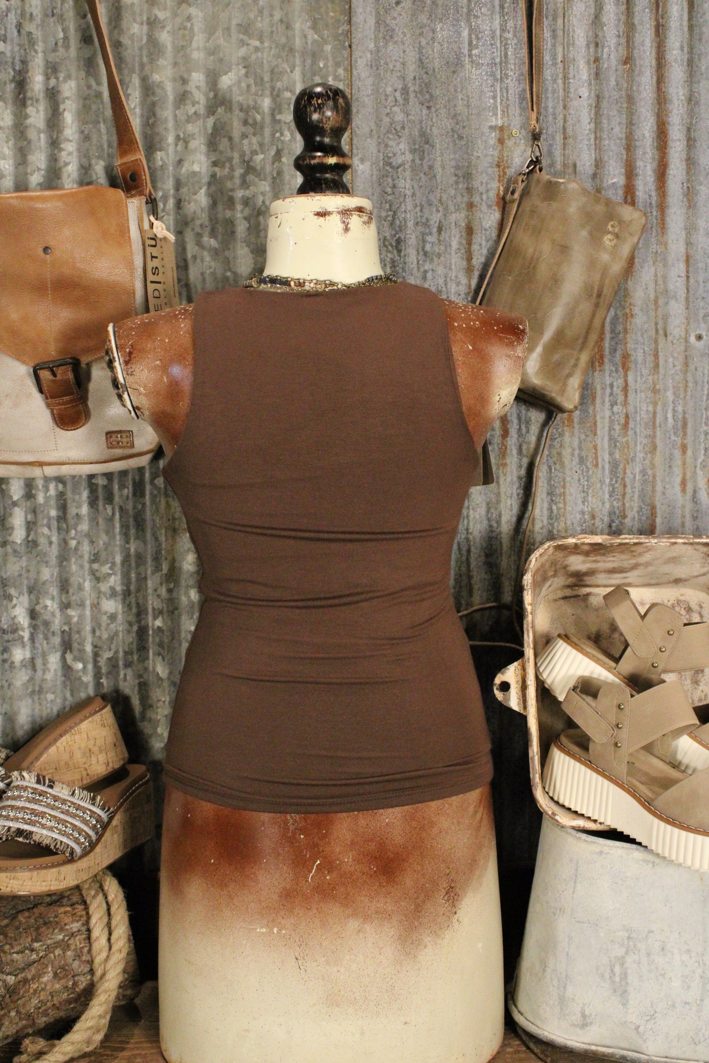 Velora Espresso Tank Top