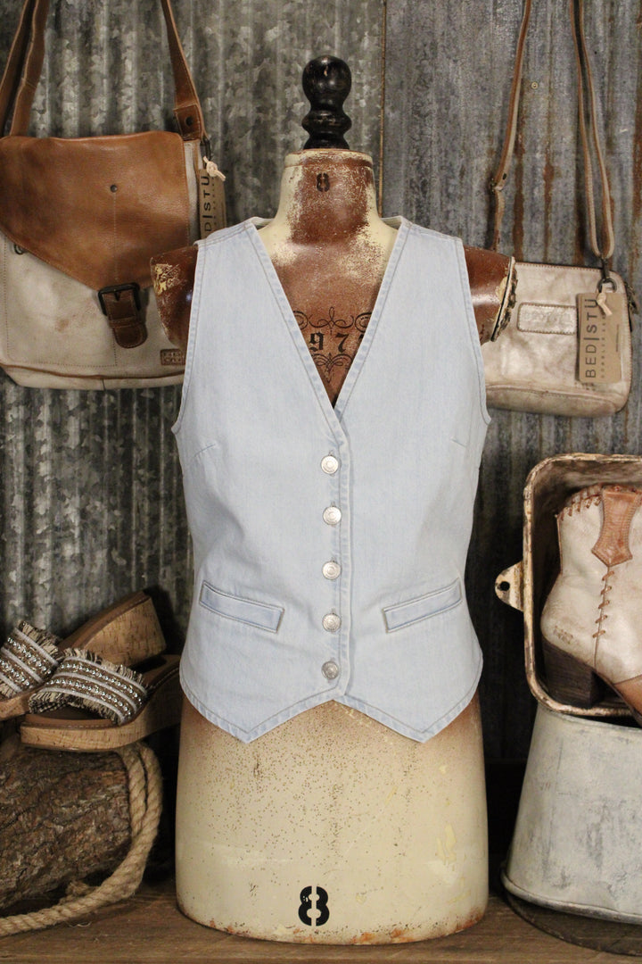 Vintage Wash Denim Vest