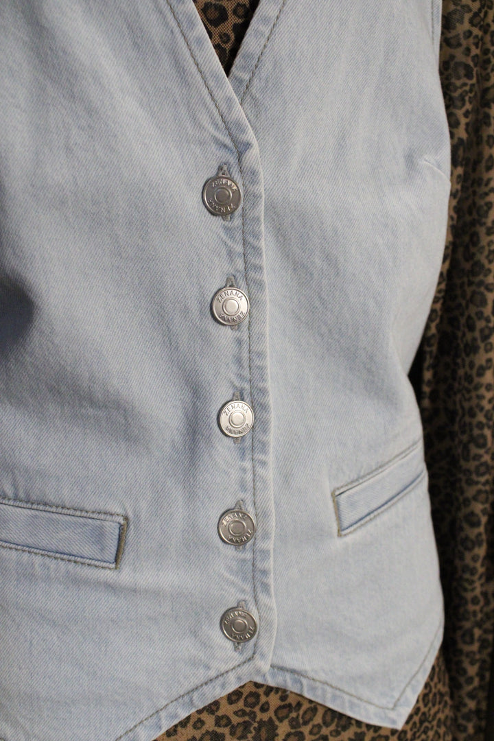 Vintage Wash Denim Vest