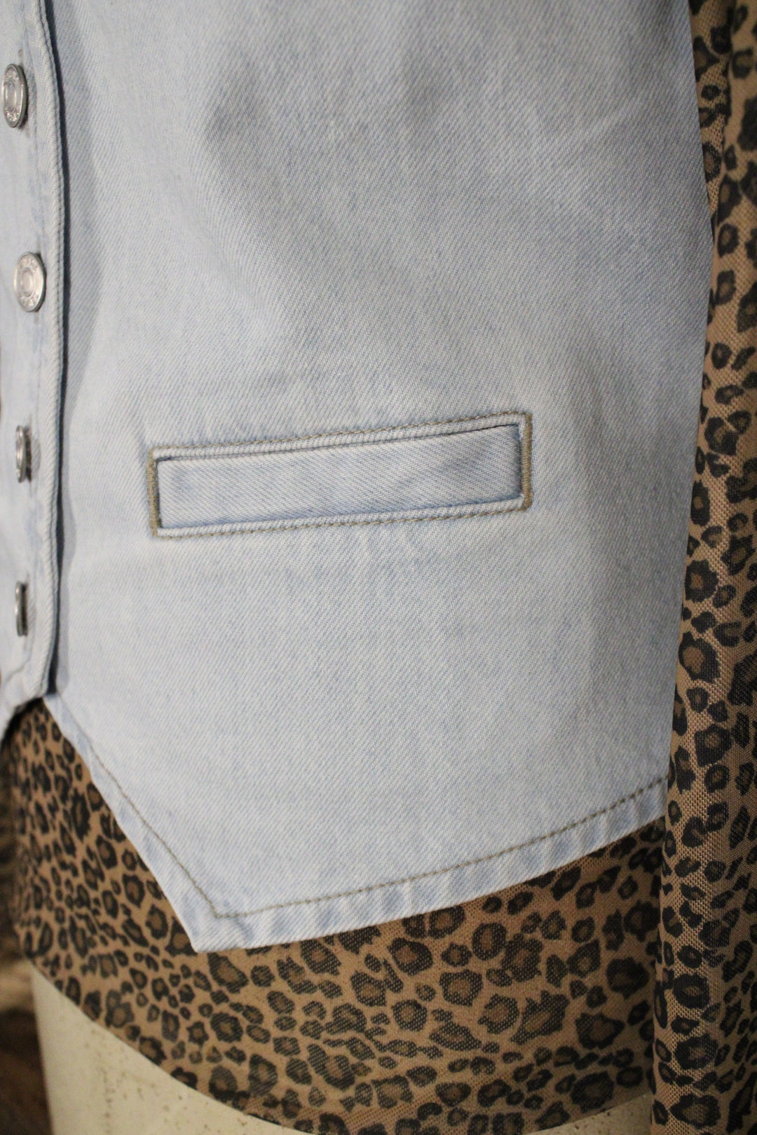 Vintage Wash Denim Vest