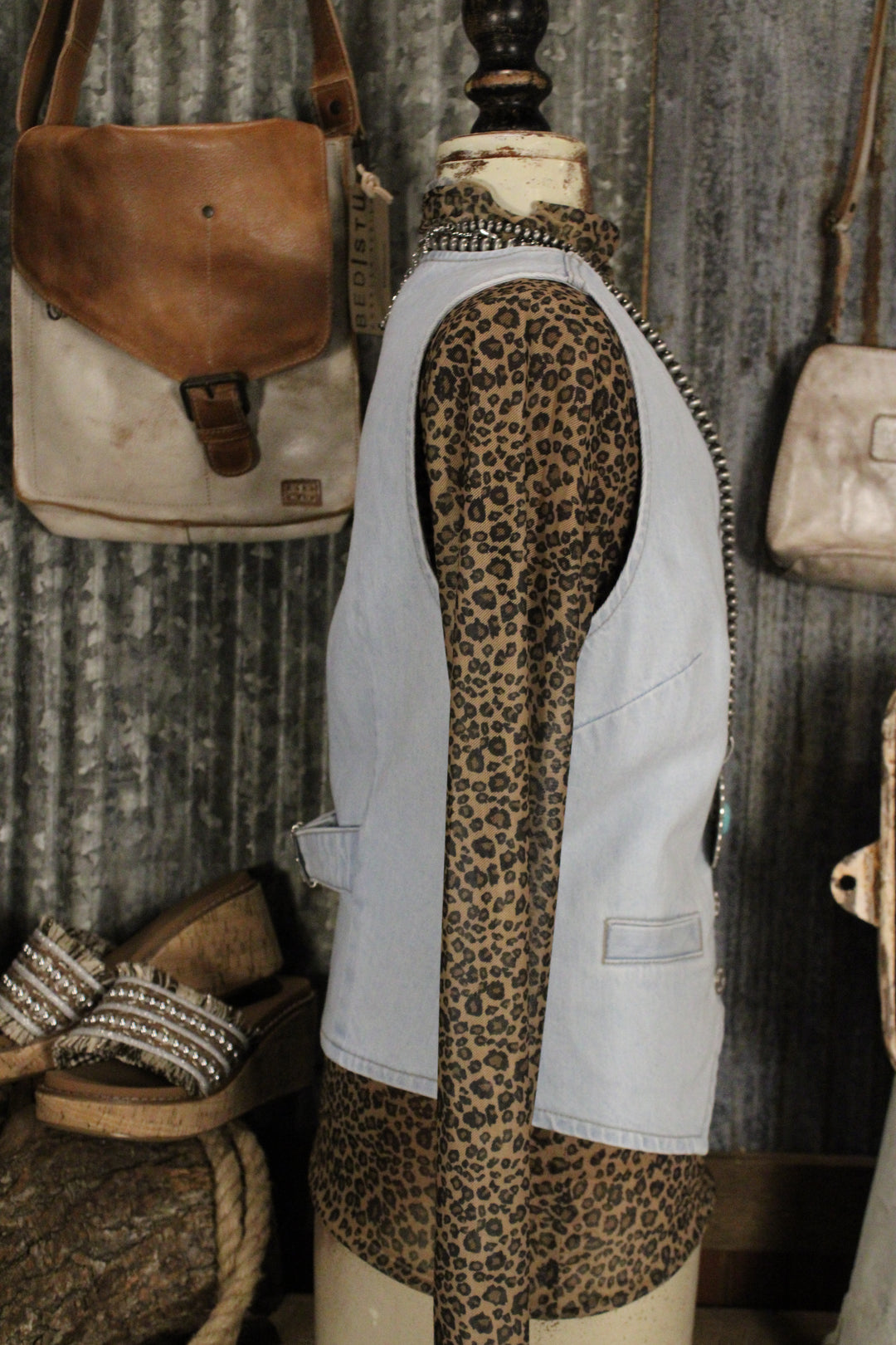 Vintage Wash Denim Vest