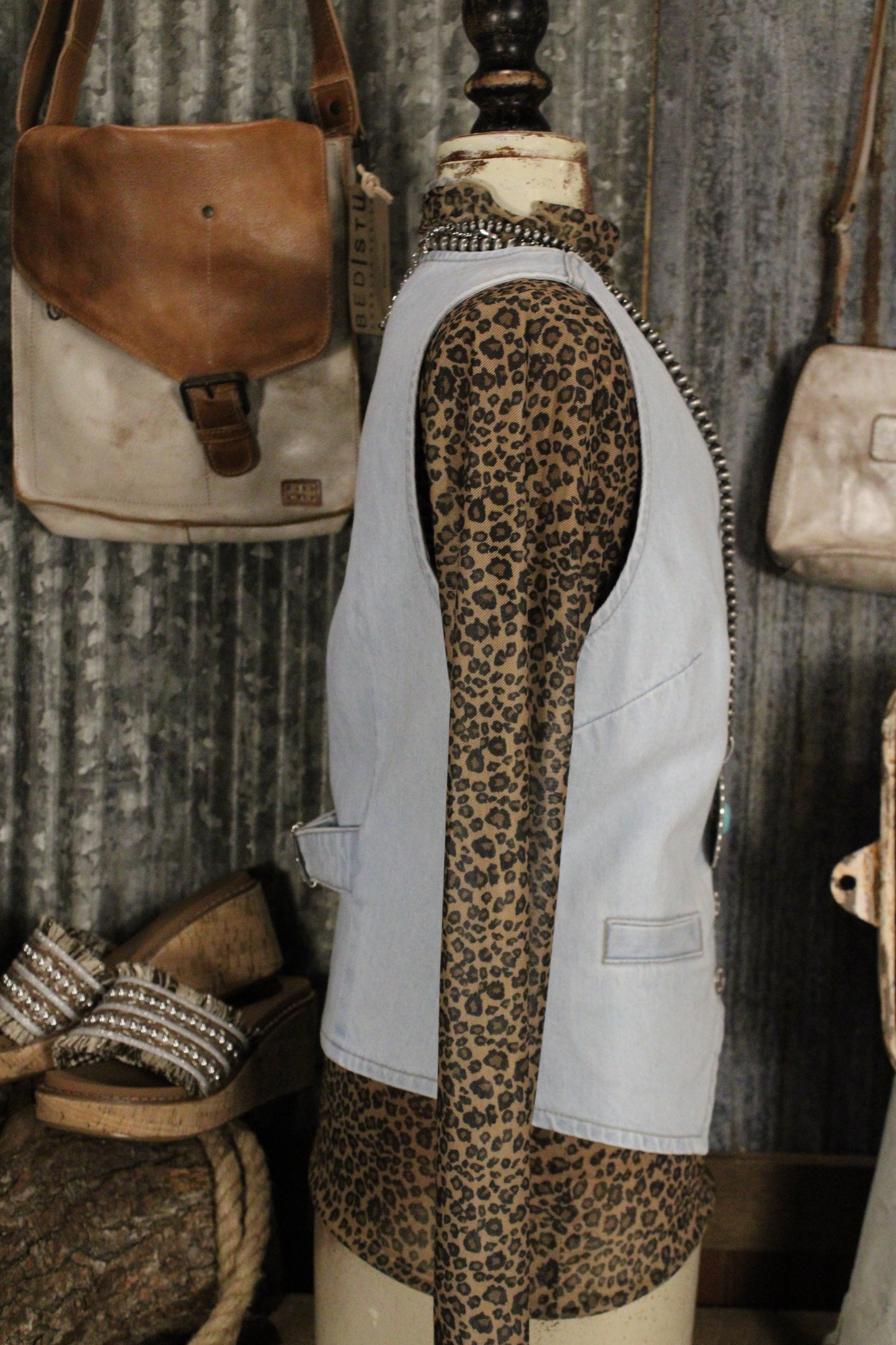 Vintage Wash Denim Vest