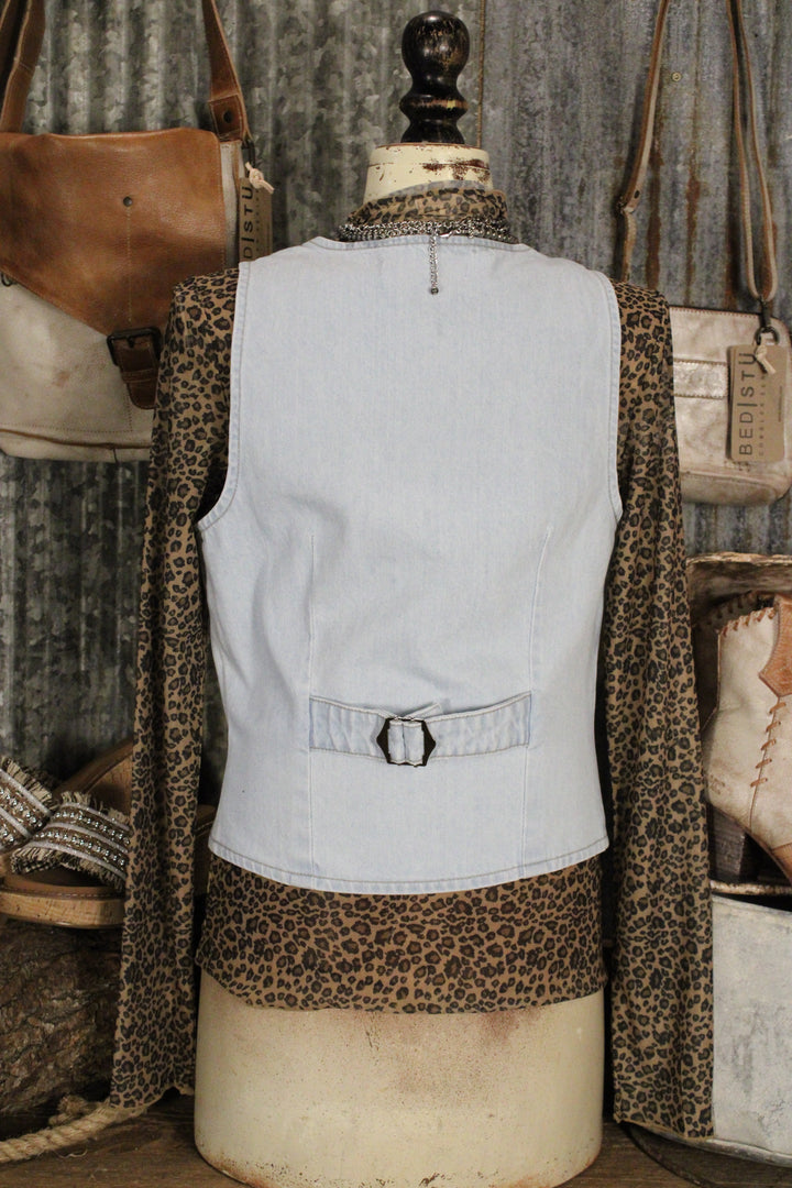 Vintage Wash Denim Vest