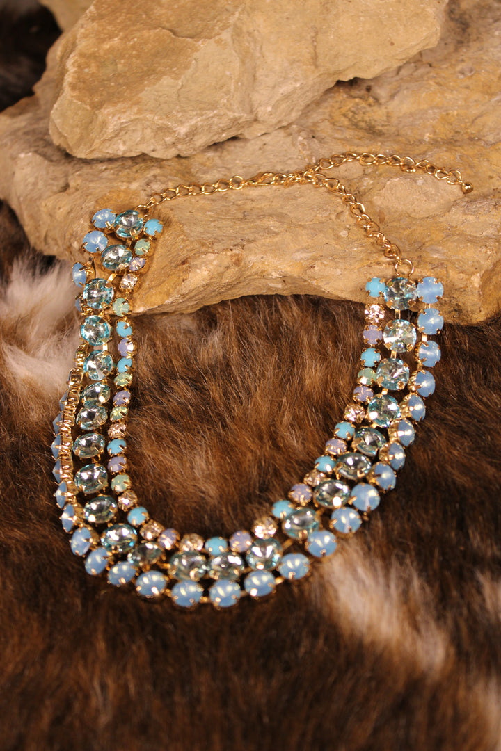 Teal Horizons Layered Necklace