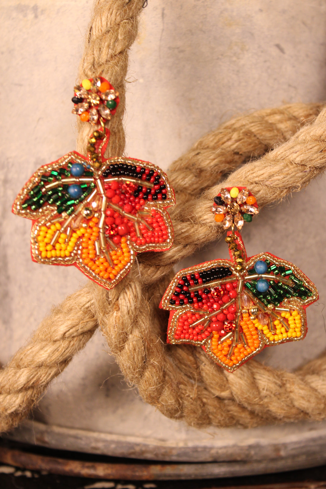 Cider &amp; Maple Leaf Earrings