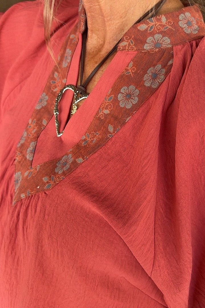 Terracotta Sunset Blouse