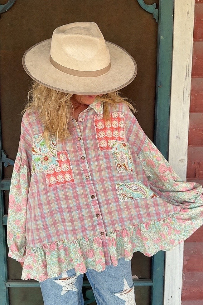 Sweetbriar Plaid Top