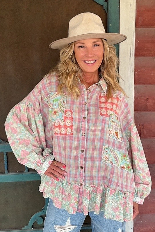 Sweetbriar Plaid Top