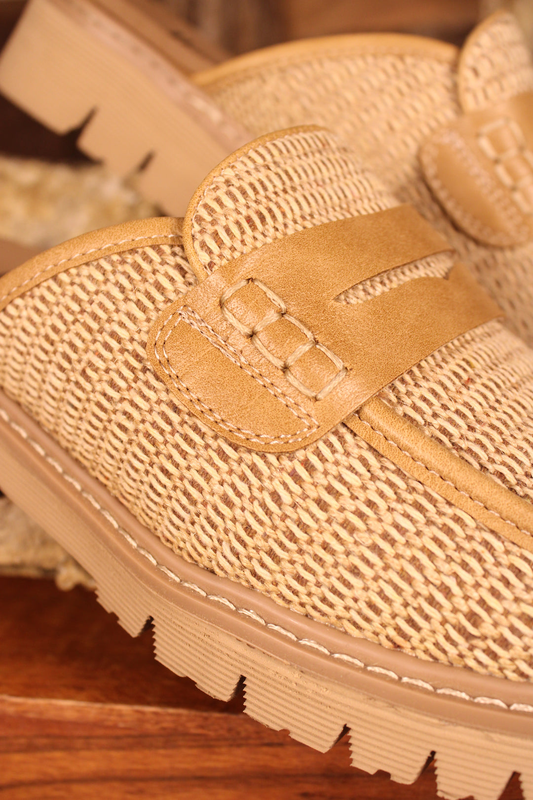Am I Right Raffia Slip-Ons