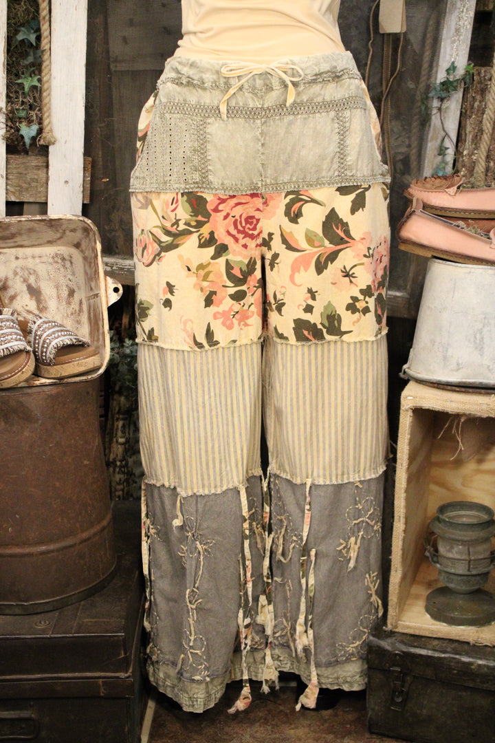 Vintage Rose Stitch Pants