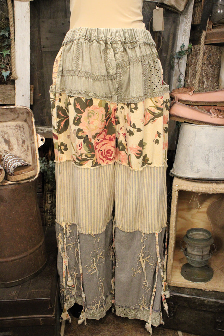 Vintage Rose Stitch Pants