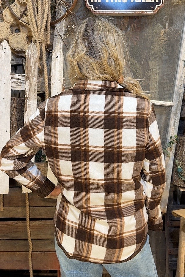 Chestnut Plaid Reversible Jacket