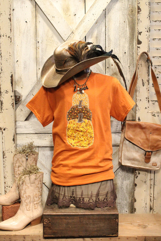 FGO Country Pumpkins Handmade Applique Tee