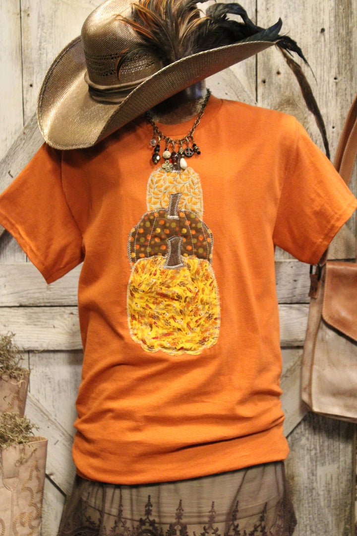 FGO Country Pumpkins Handmade Applique Tee