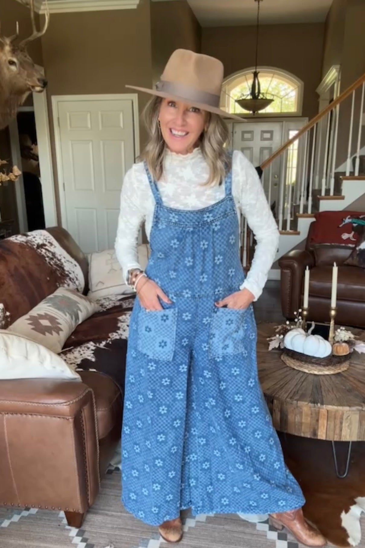 Daisy Denim Cotton Romper