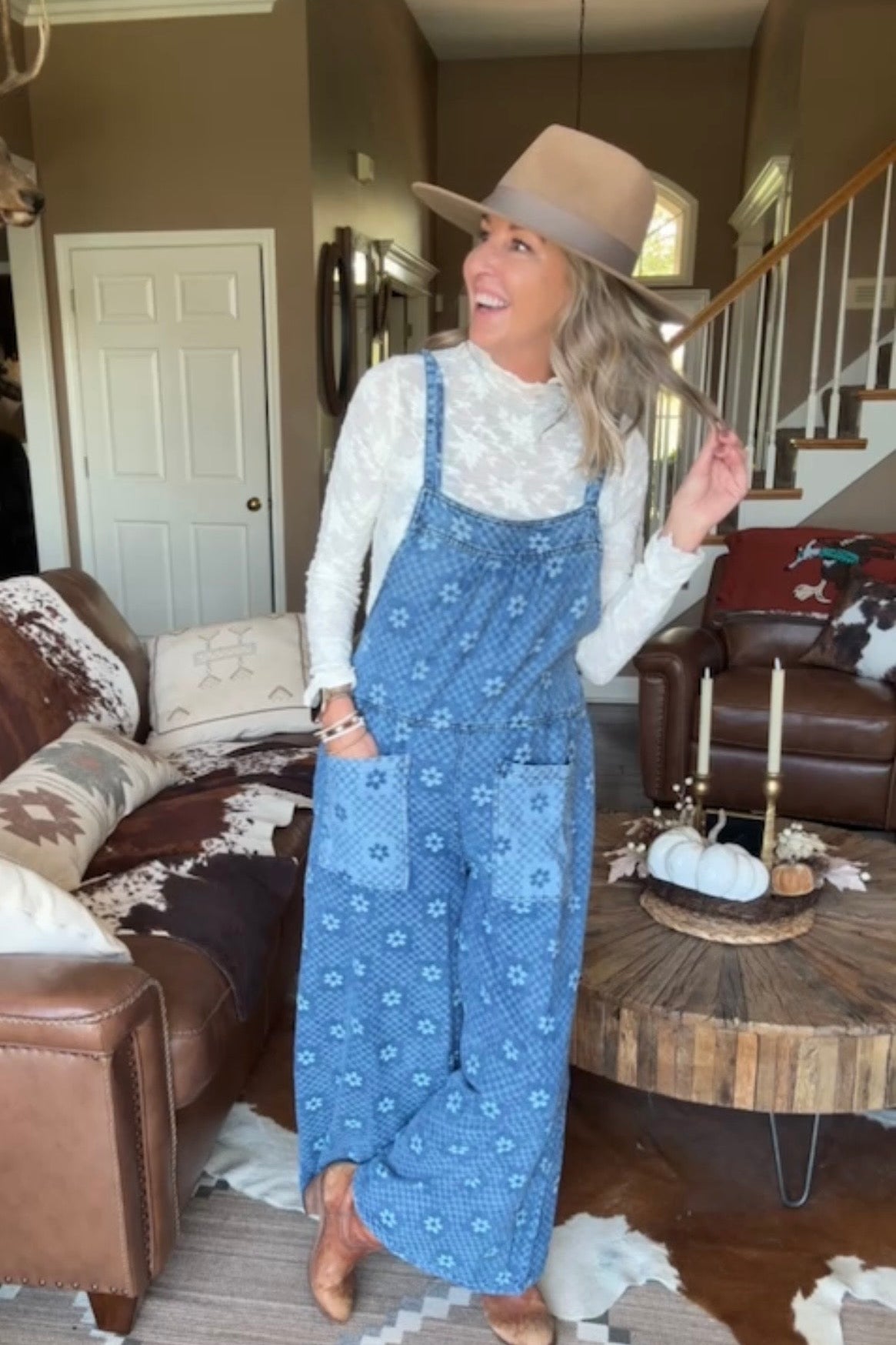 Daisy Denim Cotton Romper