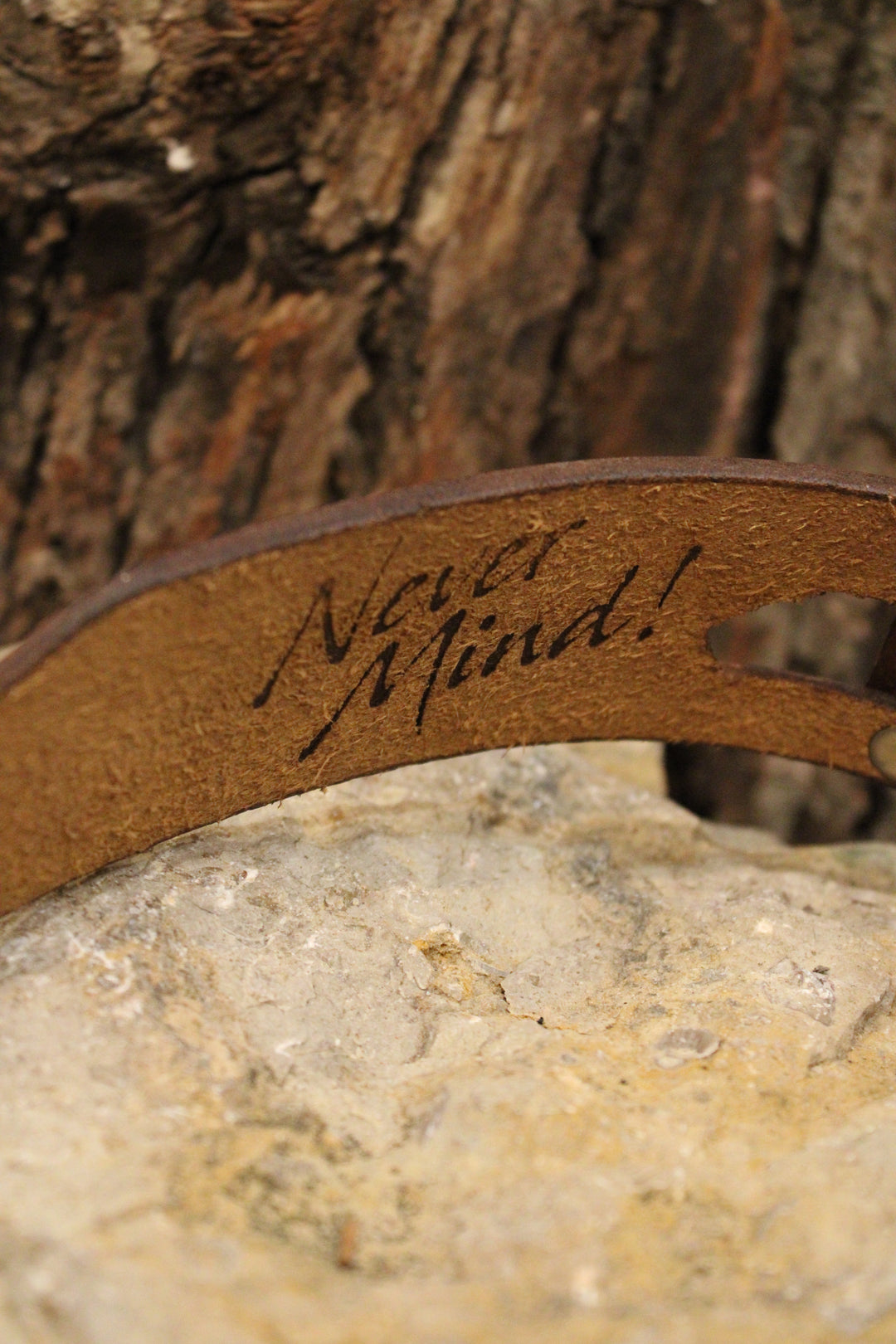 Picket Fence Brown Leather Belt