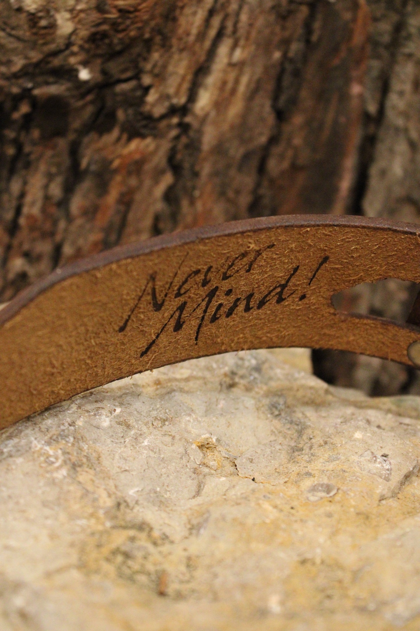 Picket Fence Brown Leather Belt
