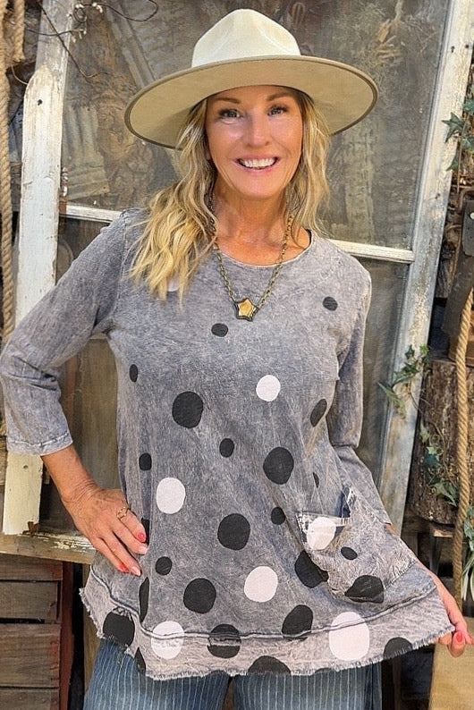 Speckled Slate Cotton Tunic