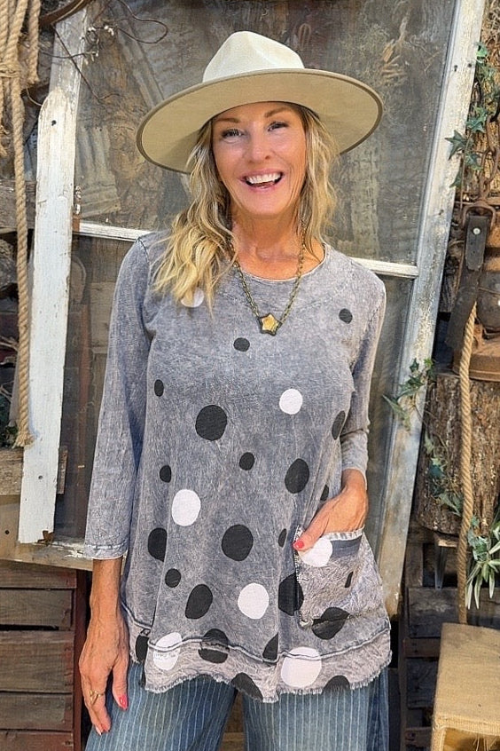 Speckled Slate Cotton Tunic