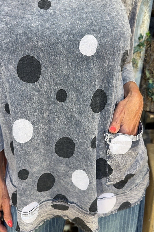 Speckled Slate Cotton Tunic
