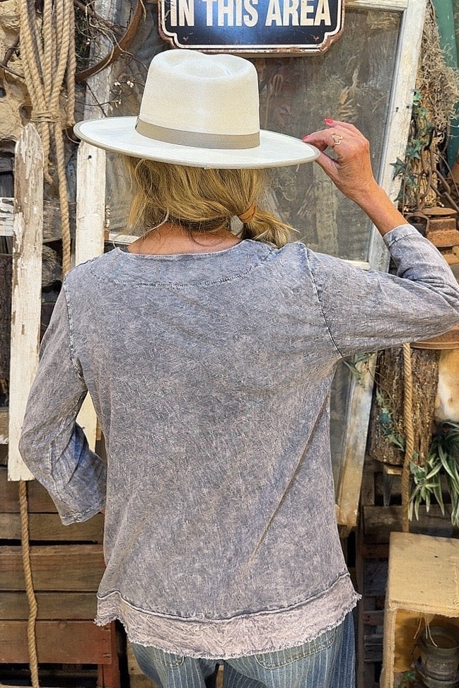 Speckled Slate Cotton Tunic