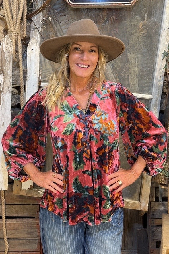 Prairie Bloom Pink Blouse