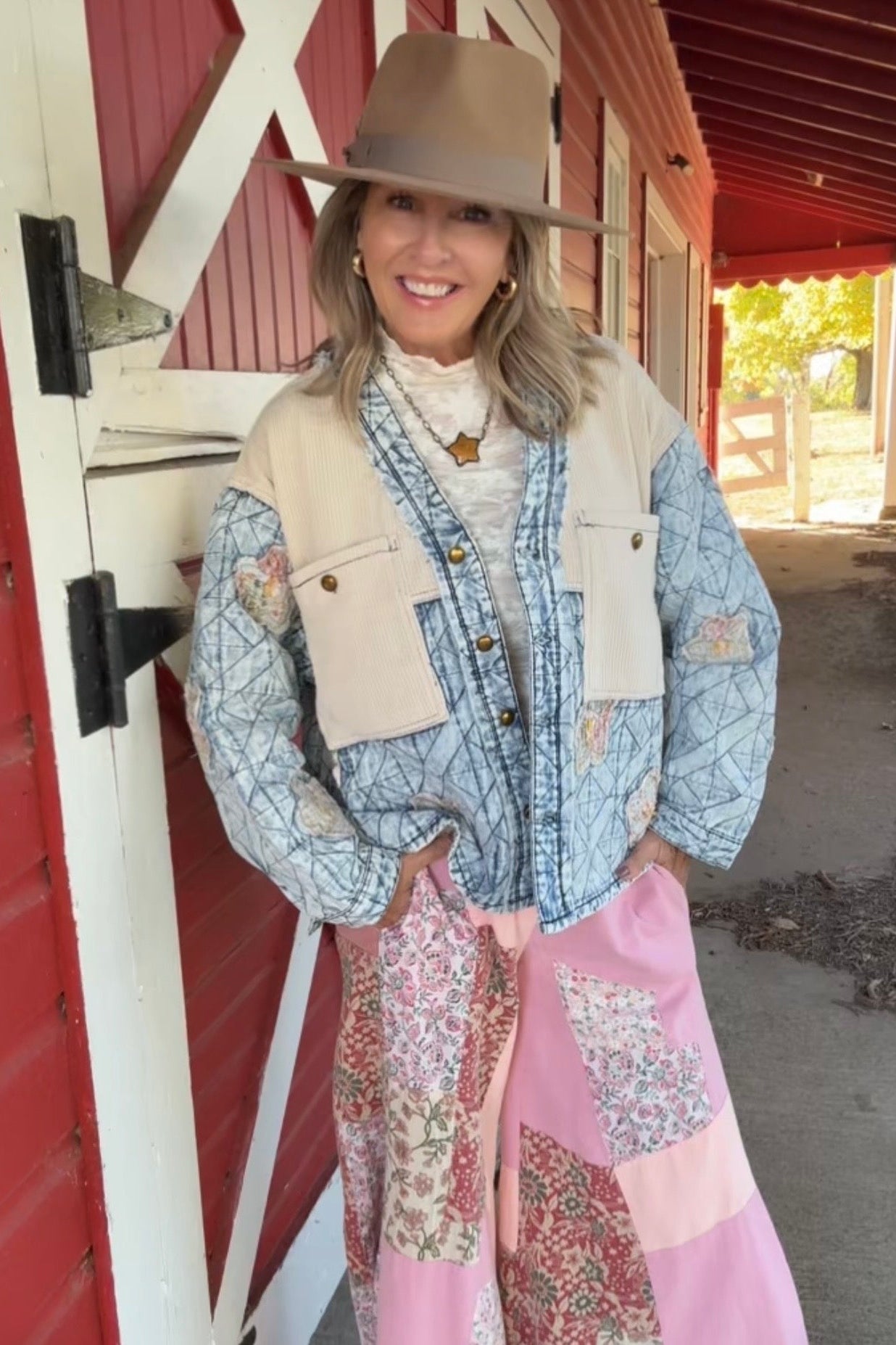 Oatmeal And Denim Jacket