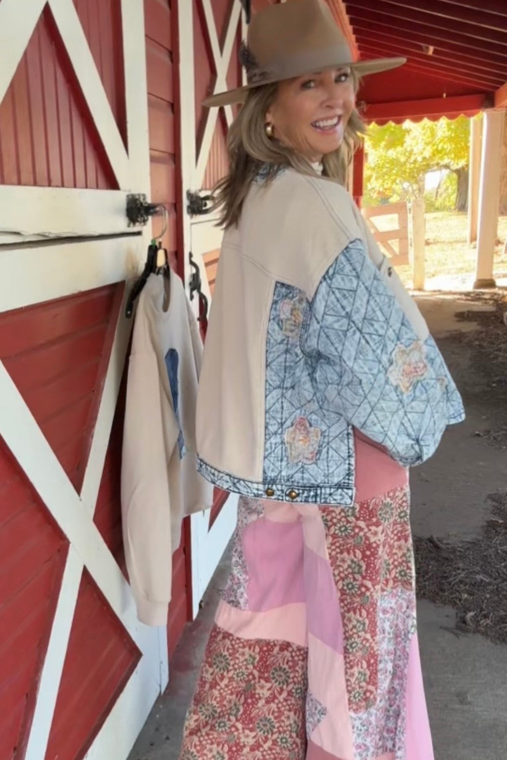 Oatmeal And Denim Jacket
