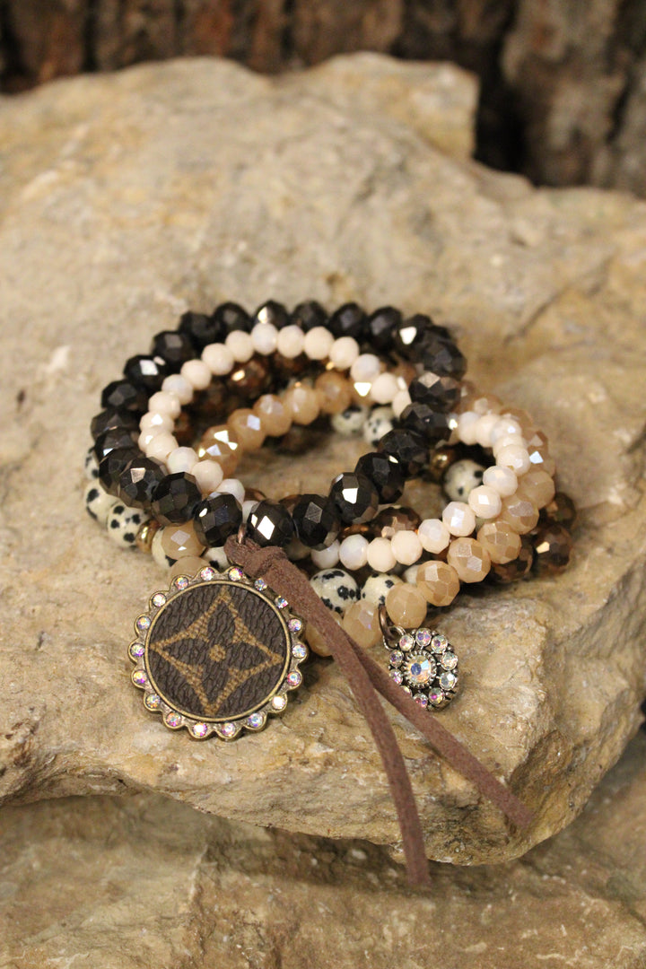 Blush and Bark Bejeweled Bracelet Set