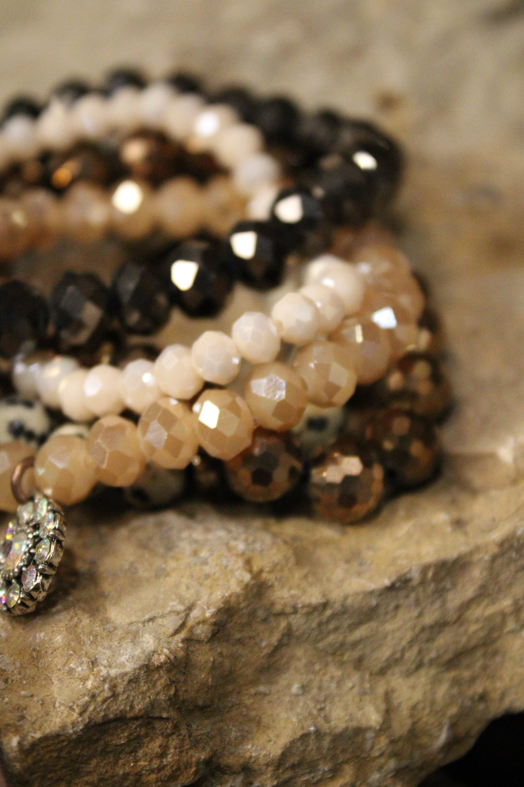 Blush and Bark Bejeweled Bracelet Set