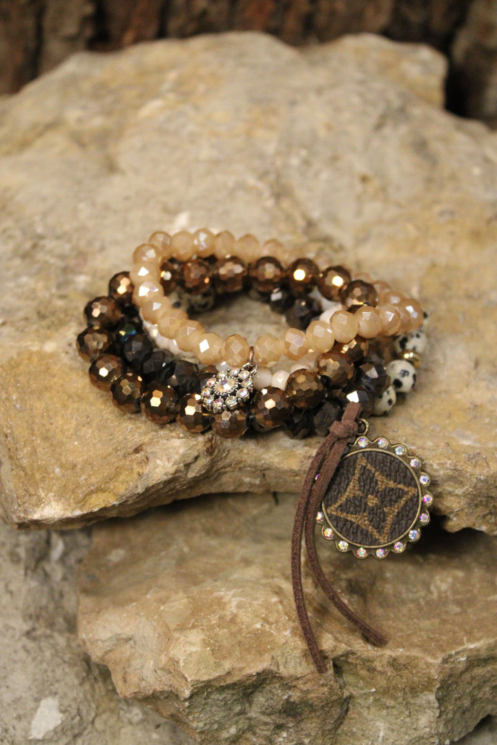 Blush and Bark Bejeweled Bracelet Set