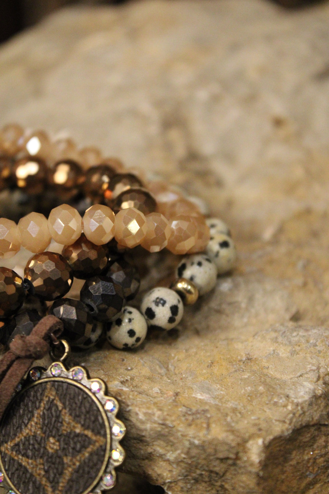 Blush and Bark Bejeweled Bracelet Set