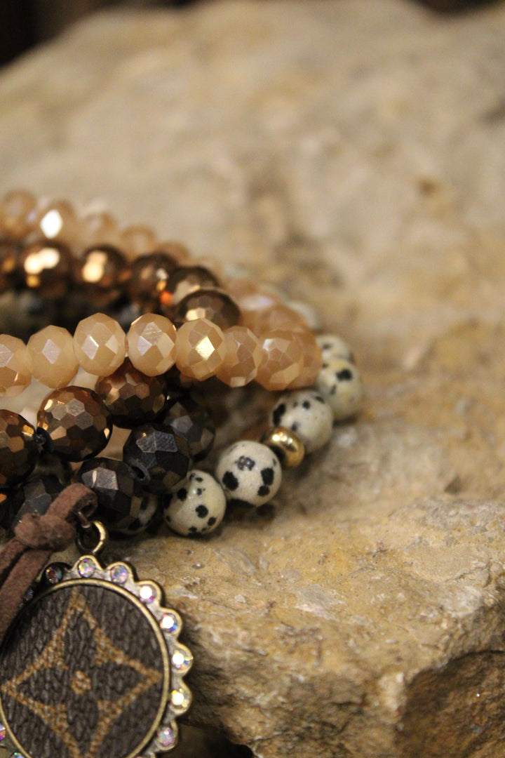 Blush and Bark Bejeweled Bracelet Set