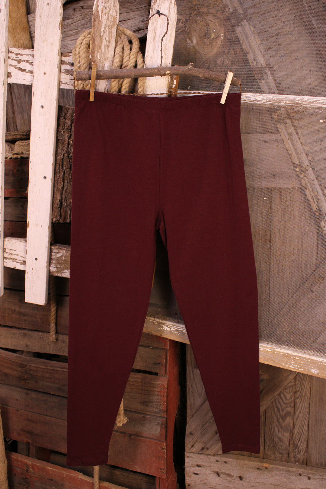 Comfortable Dark Burgundy Leggings