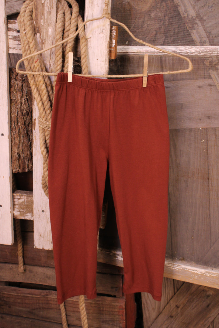 Comfortable Dark Rust SHORT Capris